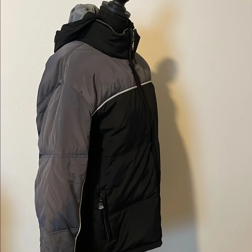 Zero x posur Black and Gray Puffer Jacket
